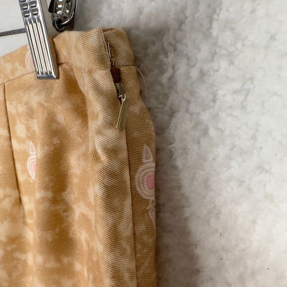 Nancy Bolen City Girl Sahara Denim Pants Tan Tie‎ Dye Zebra 10 Cropped Boho NWT - Picture 6 of 15